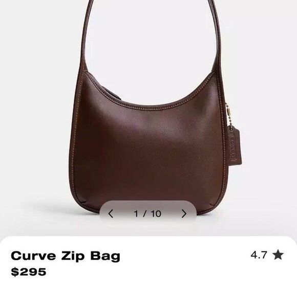 Curve zip in maple is STUNNINGG. : r/Coach Coach Maple Brown Curve Zip Shoulder Bag